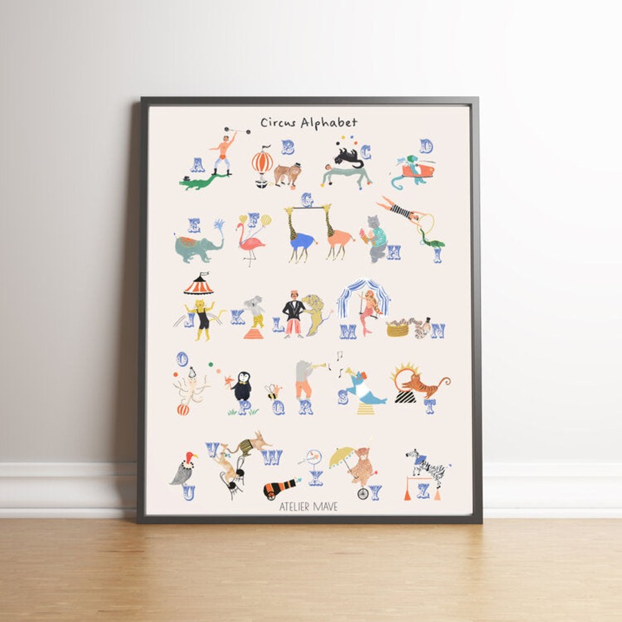 @Home Atelier Mave Posters | Circus Alphabet Poster By Atelier Mave