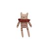 Gifts Main Sauvage Gifts For Newborns | Kitten Knitted Toy In Sienna Striped Romper