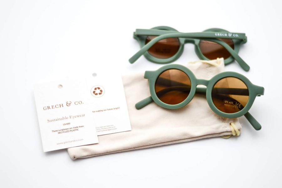 Clothing & Accessories Grech & Co. Swimwear | Grech & Co. Sustainable Kids Sunglasses With Matte Finish | Fern