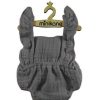 Play & Learn Minikane Dolls & Accessories | Lou Retro Romper Double Gauze Cotton | Grey For Minikane X Gordis Dolls