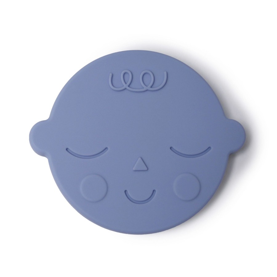 Baby Mushie Comforters | Mushie Teether Face | Blueberry