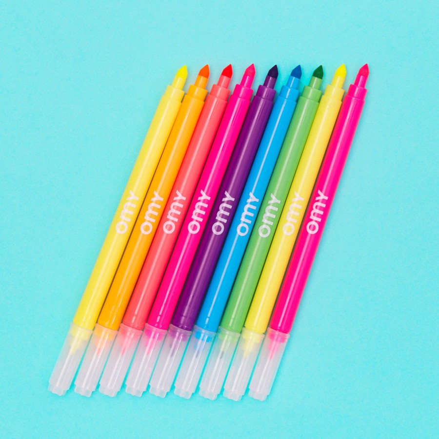 Play & Learn OMY Colouring | 9 Neon Felt Pens