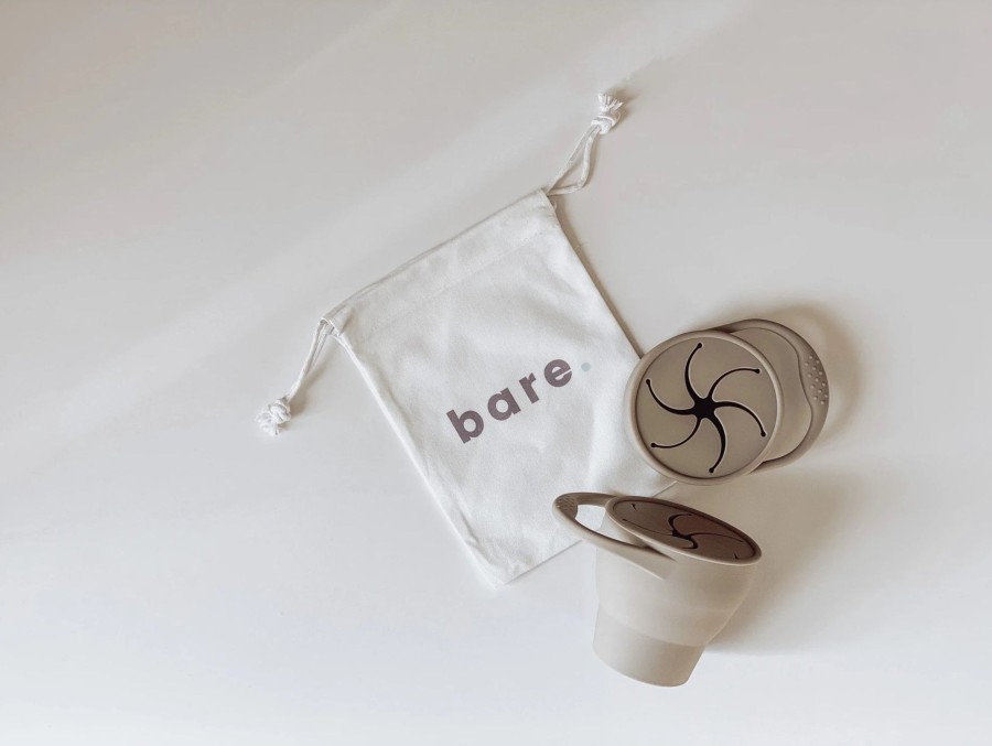 @Home Bare. Plates, Bowls & Cups | Taupe Silicone Snackie Cup