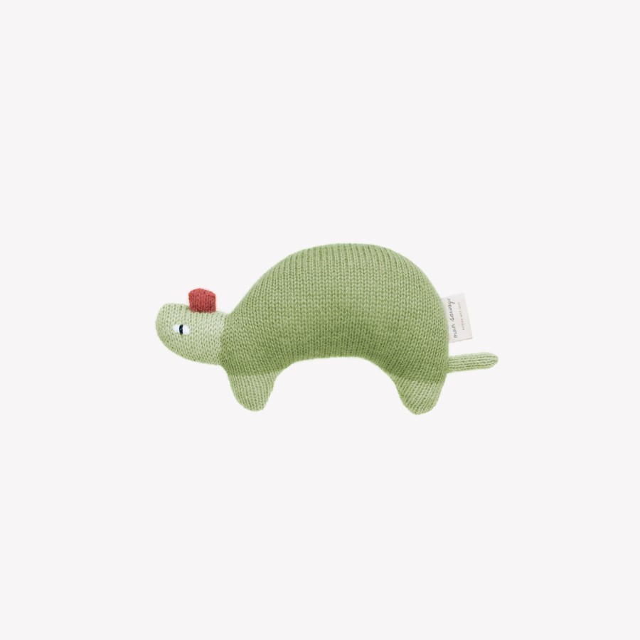 Baby Main Sauvage Soft Toys | Turtle Knit Toy In Olive Green By Main Sauvage