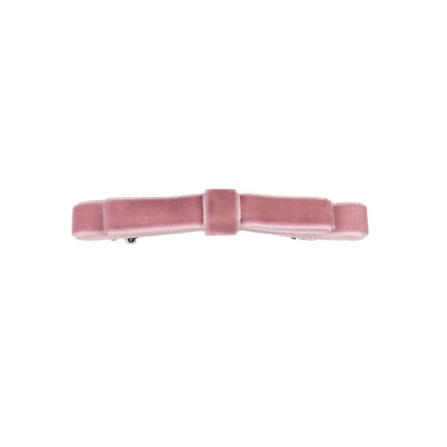 Gifts Bon Dep Eid Gift Shop | Velvet Double Bow Hair Clip In Rose By Bon Dep