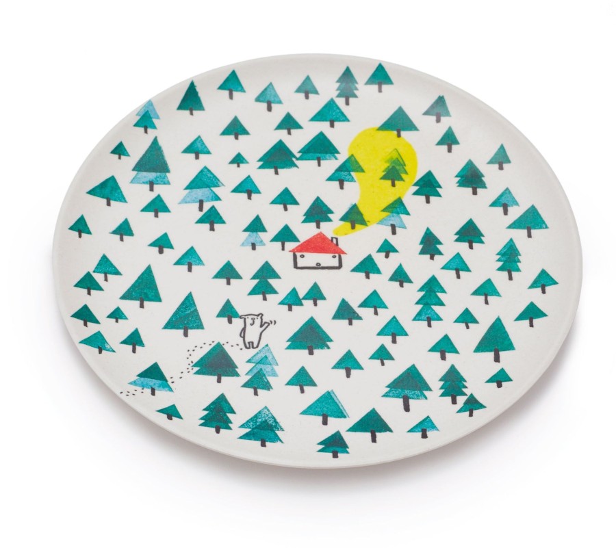 @Home Fable Plates, Bowls & Cups | Bamboo Plate | Bear In The Woods