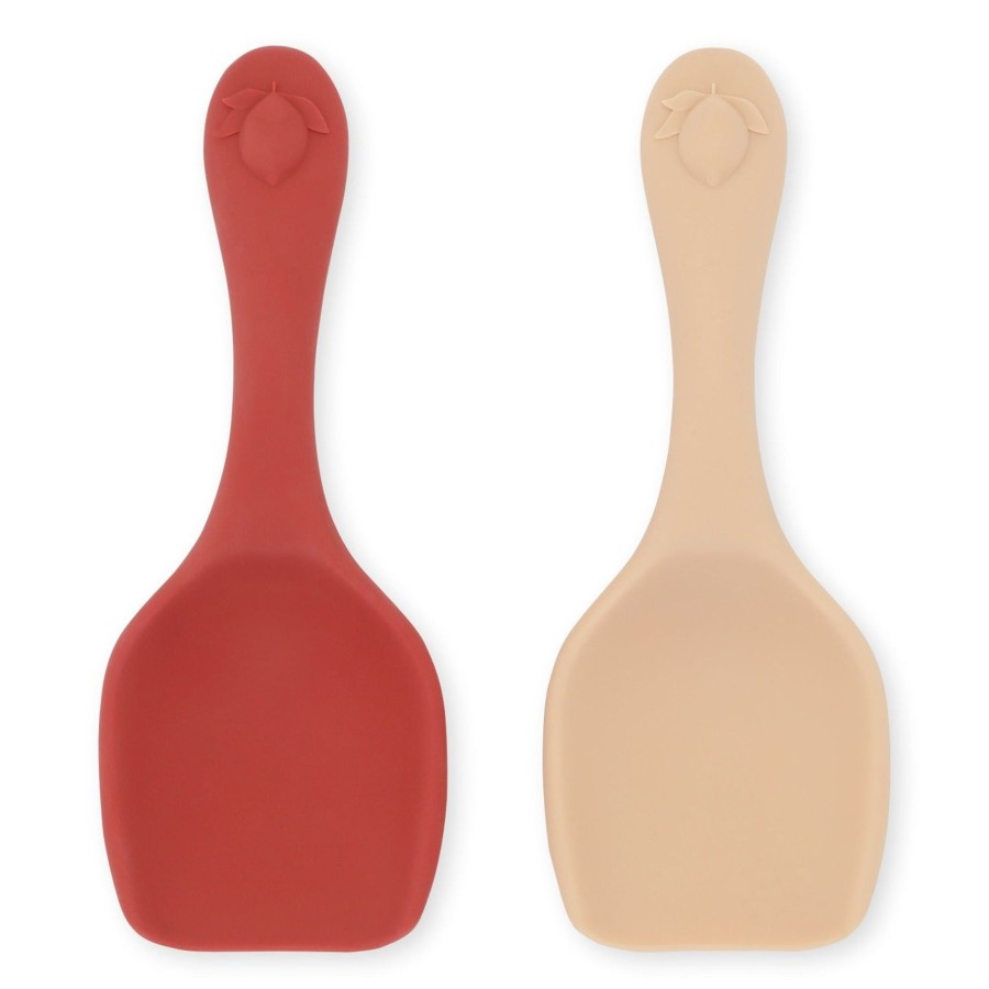 Play & Learn Konges Slojd Beach & Pool Toys | 2 Pack Beach Shovels | Scarlet / Rose Sand