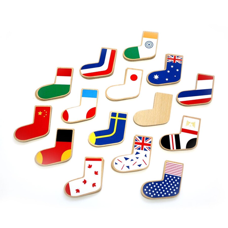 Play & Learn kiko & gg Puzzles & Games | Kiko & Gg World Flags Wooden Memory Game