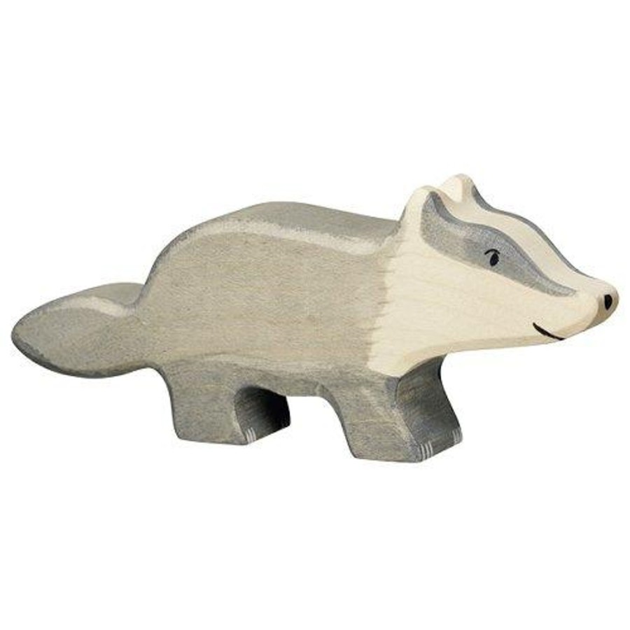 Play & Learn Holztiger Wooden Figures | Badger Wooden Figure