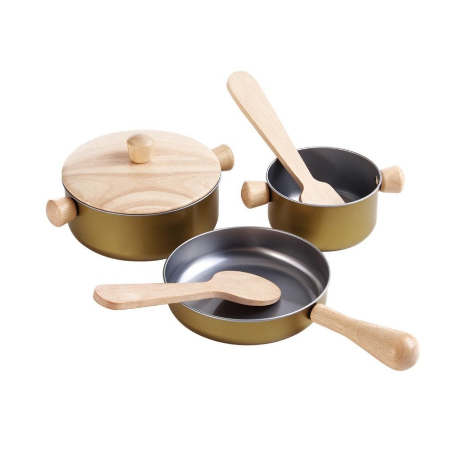 Play & Learn Plan Toys Wooden Toys | Cooking Utensils Set