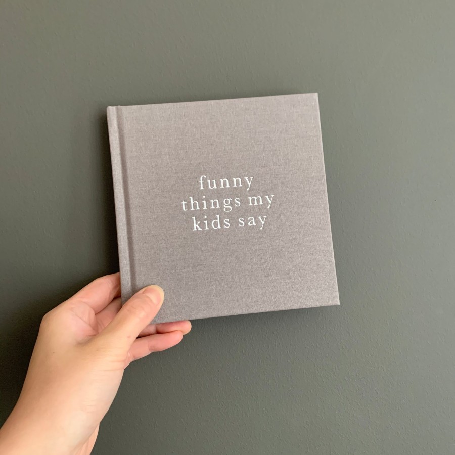 Play & Learn Write To Me Memory Journals & Milestone Cards | Funny Things My Kids Say Grey By Write To Me