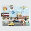 Play & Learn Nahthing Project Wooden Toys | Creative Play Bath Stickers & Poster Set | Cars