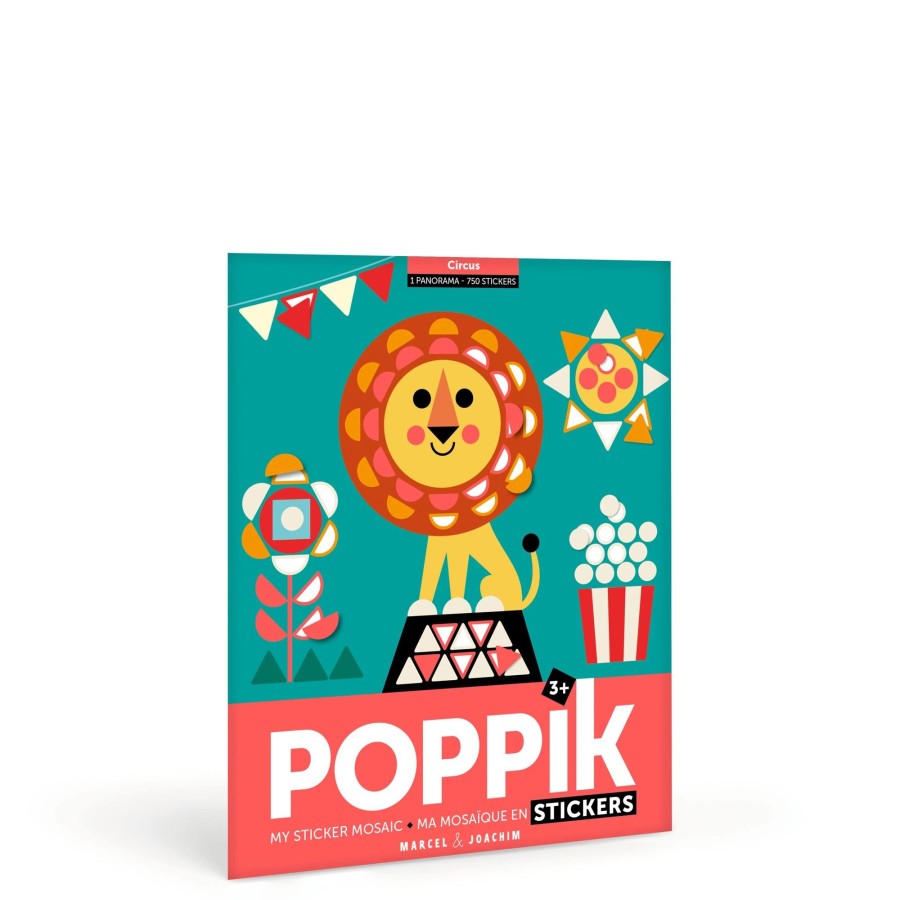 Play & Learn Poppik Activity, Colouring & Sticker Books | Activity Sticker Set - Circus With 750 Repositionable Stickers By Poppik