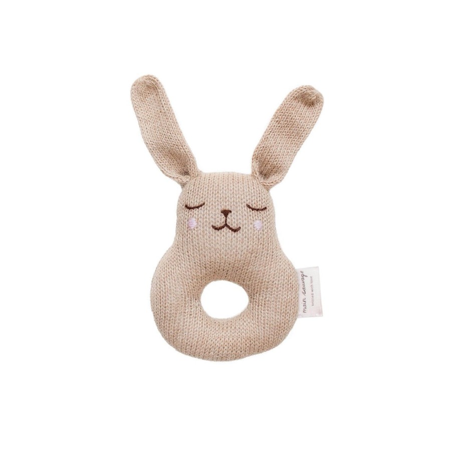 @Home Main Sauvage Valentines | Bunny Rattle By Main Sauvage