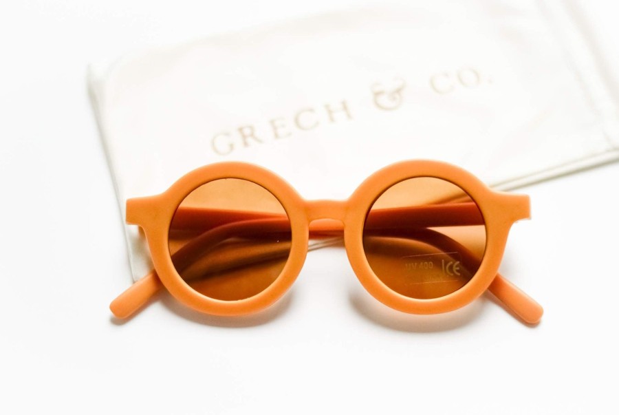 Gifts Grech & Co. Summer Shop | Grech & Co. Sustainable Kids Sunglasses With Matte Finish | Golden