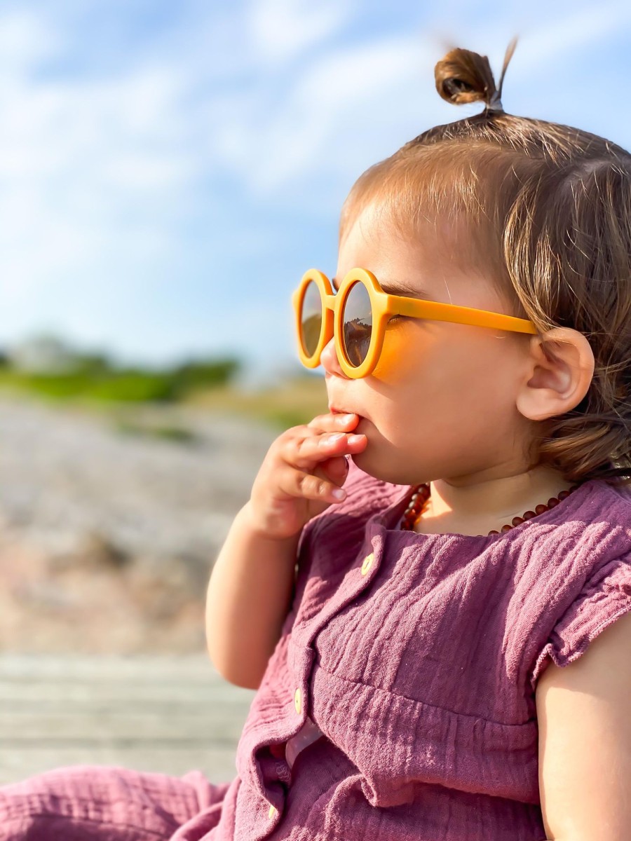 Gifts Grech & Co. Summer Shop | Grech & Co. Sustainable Kids Sunglasses With Matte Finish | Golden