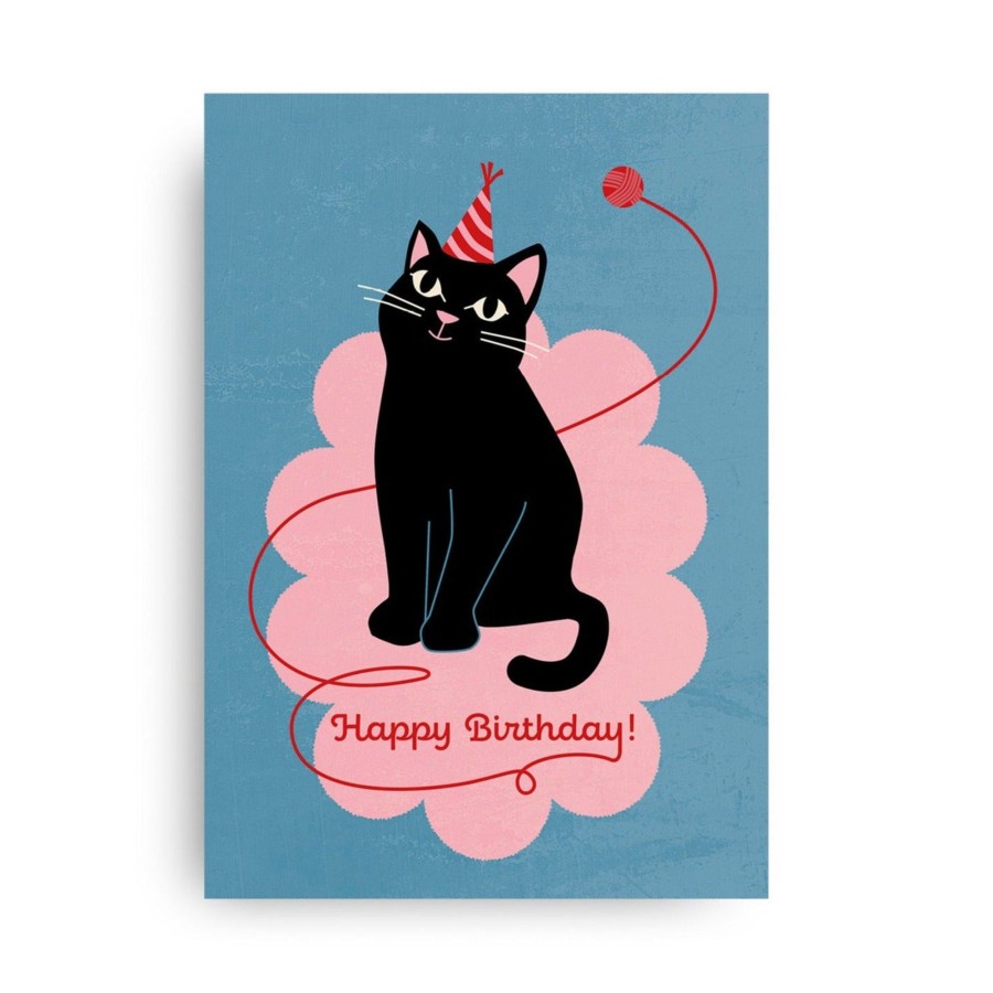 Gifts MONIMARI Eid Gift Shop | Happy Birthday' Cat Postcard By Monimari