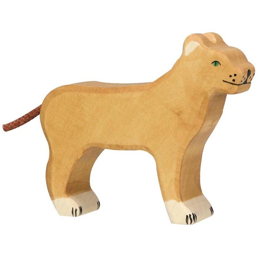 Play & Learn Holztiger Wooden Figures | Lioness Wooden Figure