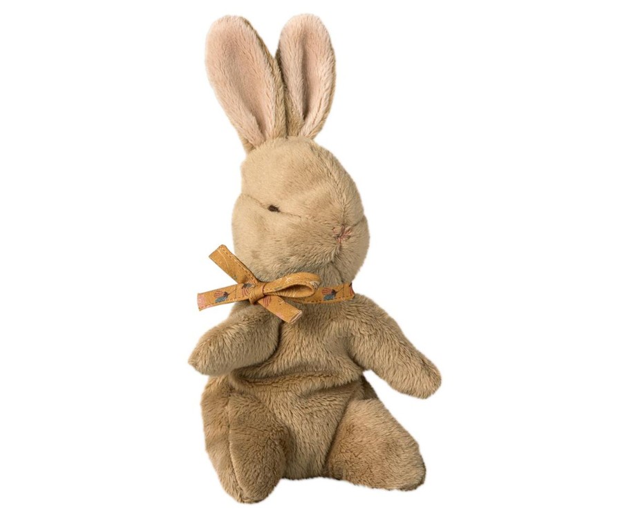 Baby Maileg Soft Toys | Baby Bunny With Ocher Ribbon