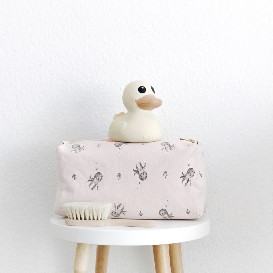 Gifts Rose in April Eid Gift Shop | Octopus Printed Wash Bag In Light Pink By Rose In April