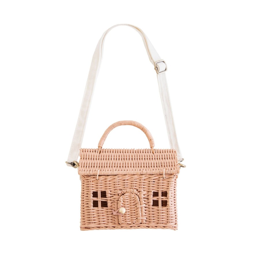 @Home Olli Ella Baskets & Suitcases | Olli Ella Rattan Casa Bag | Rose