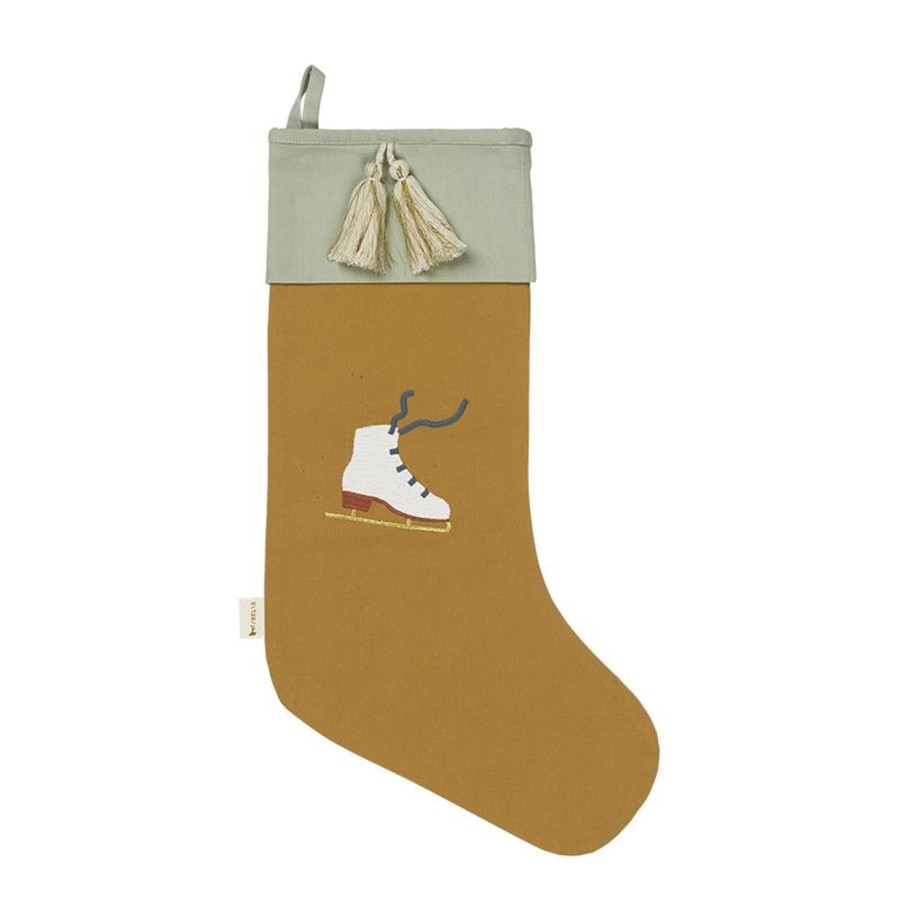 Gifts Fabelab Gift Wrapping & Accessories | Ice Skate Embroidery Christmas Stocking