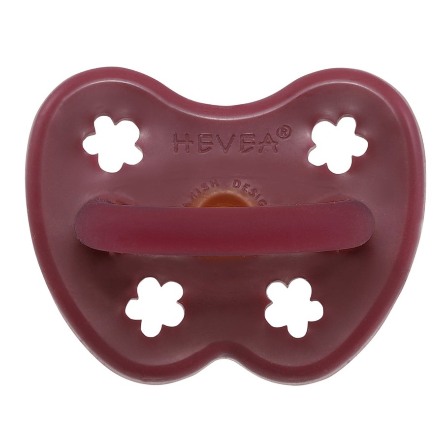 Baby Hevea Pacifiers, Clips & Teethers | Colourful Pacifier 3-36 Mth - Round In Ruby