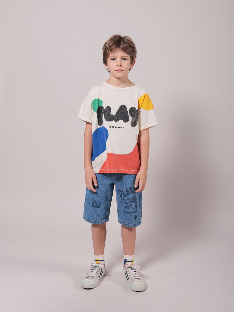 Clothing & Accessories BOBO CHOSES Tops & Bottoms | Play Landscape Organic Cotton Short Sleeve T-Shirt