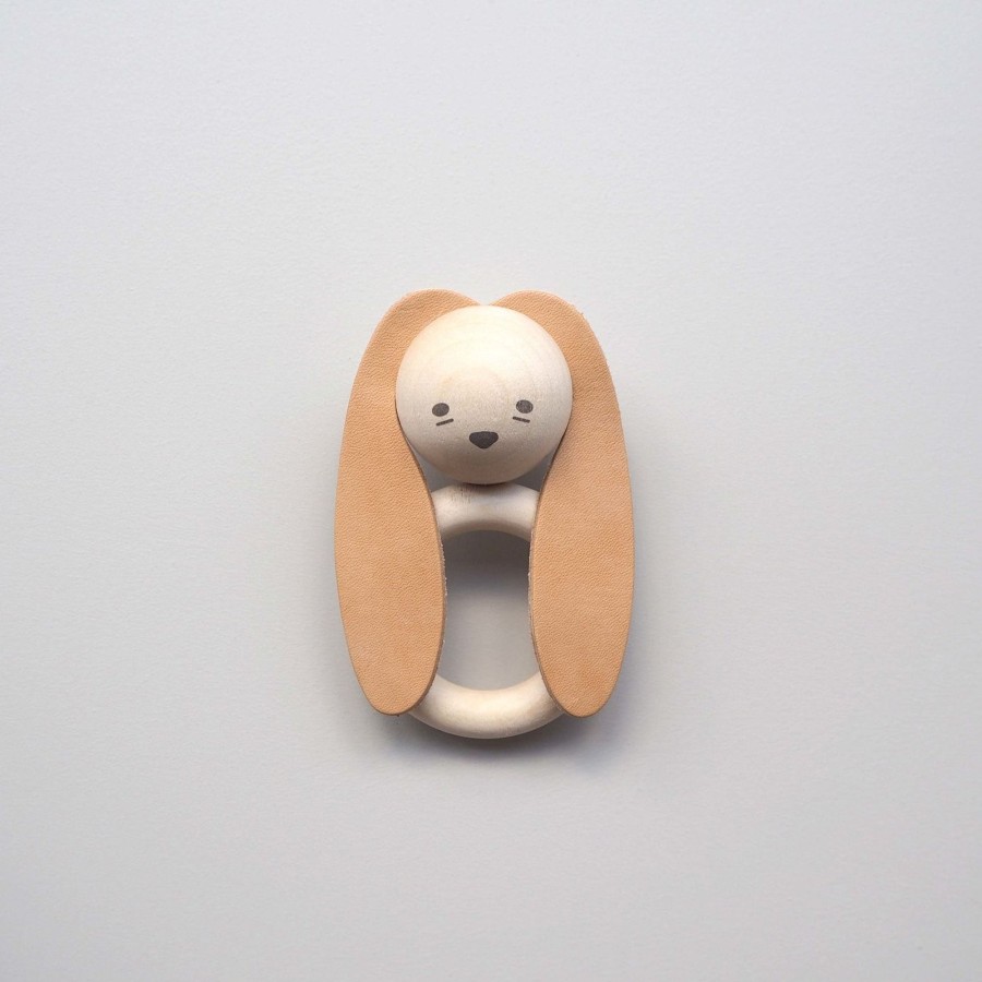 Gifts Garbo&Friends Gifts For Newborns | Bunny Wood & Leather Teether