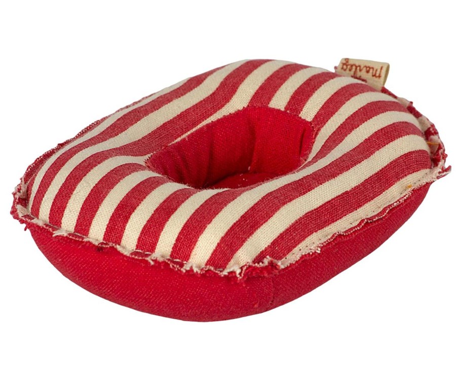 Gifts Maileg Little Treats | Rubber Boat For Small Mouse | Red Stripe