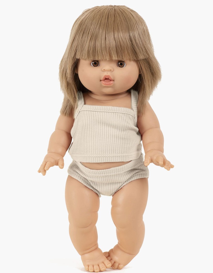 Play & Learn Minikane Dolls & Accessories | Ribbed Knit Girl'S Doll Underwear | Linen For Minikane X Gordis Dolls