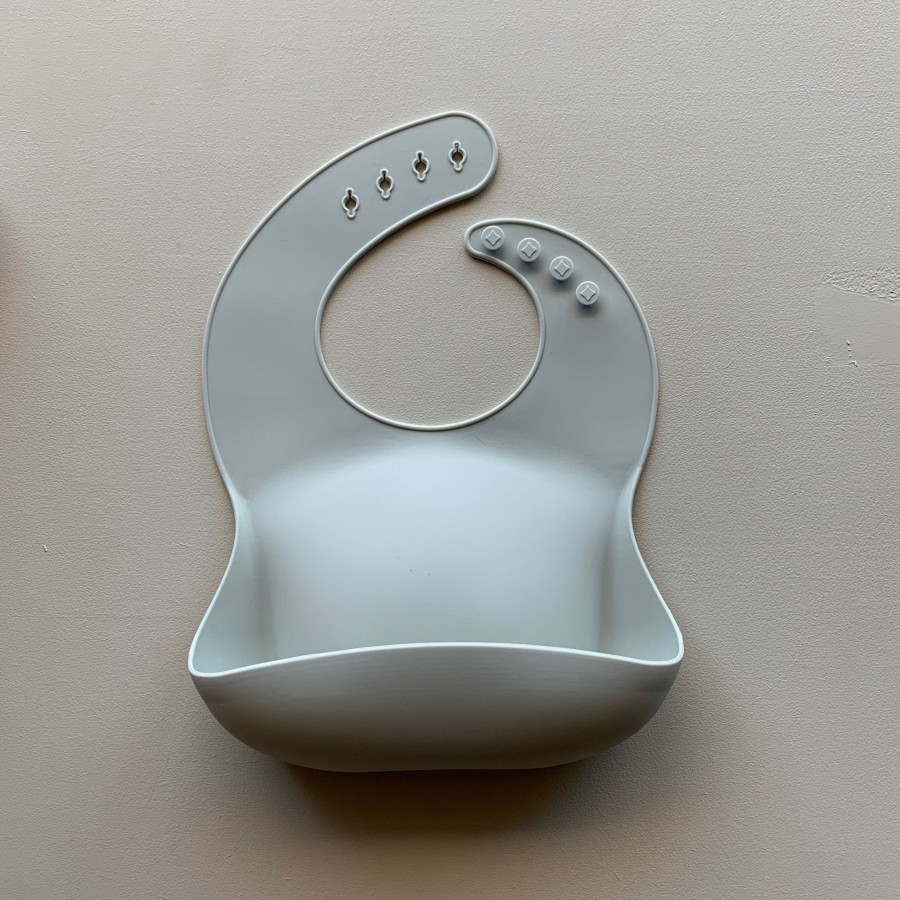 Baby Rommer Bibs | Solid Silicone Bib In Cloud By Rommer