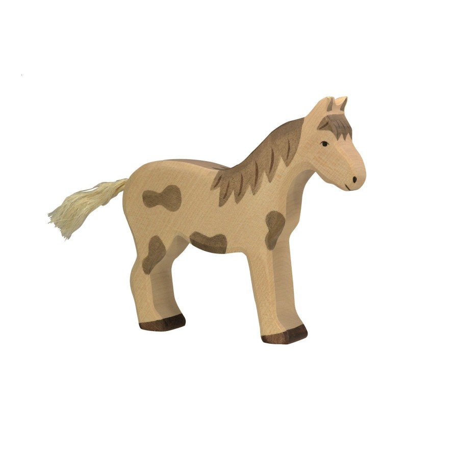 Gifts Holztiger Little Treats | Standing Dappled Horse Wooden Figure