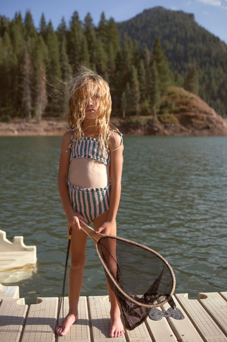 Clothing & Accessories Fin & Vince Swimwear | Smocked Bikini | Watermelon Stripe