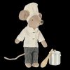 Play & Learn Maileg Pretend Play | Maileg Chef Mouse W. Soup Pot & Spoon