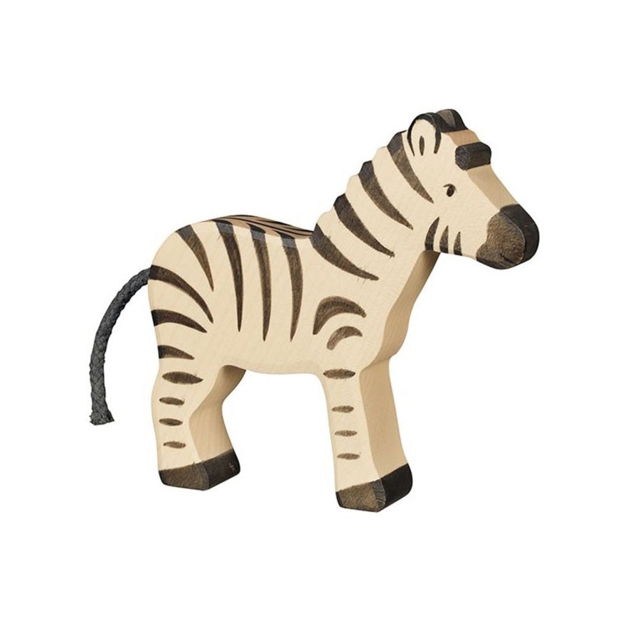 Play & Learn Holztiger Wooden Toys | Zebra Wooden Figure