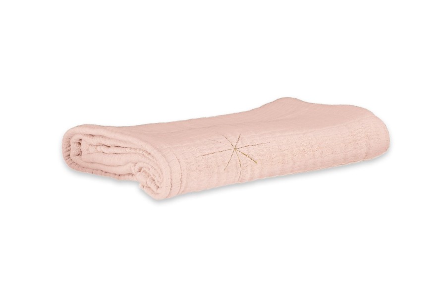 @Home Moumout Sleep | Cotton Gauze Baby Swaddle/Blanket Blush