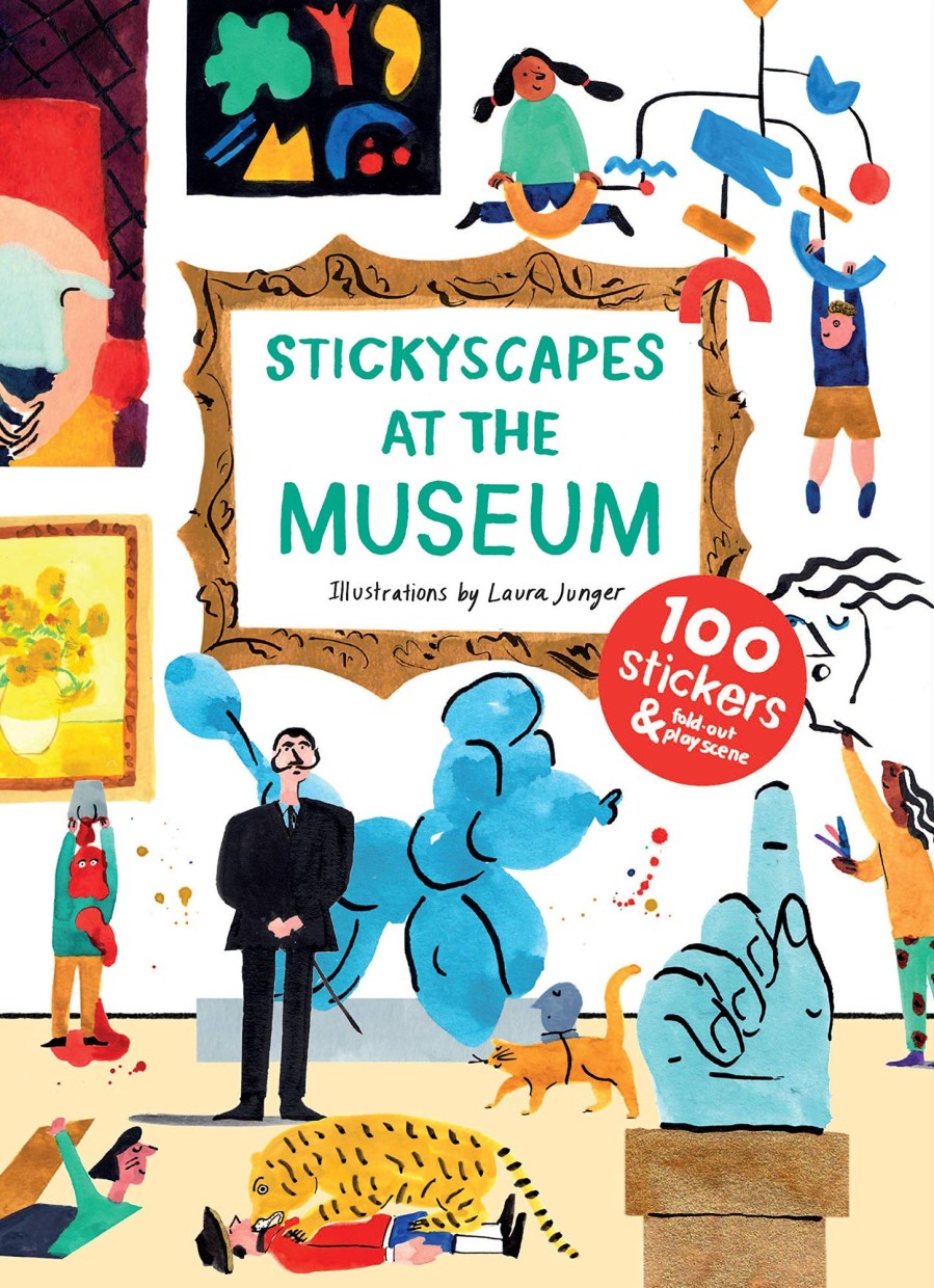 Play & Learn Laurence King Activity, Colouring & Sticker Books | Stickyscapes At The Museum - Sticker Book With 100 Stickers