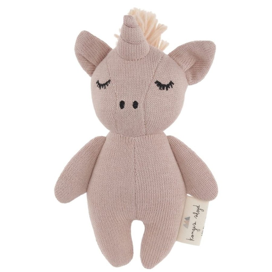 @Home Konges Slojd Valentines | Organic Cotton Mini Unicorn Rattle