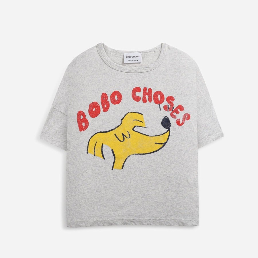 Clothing & Accessories BOBO CHOSES Tops & Bottoms | Sniffy Dog Short Sleeve Organic Cotton T-Shirt