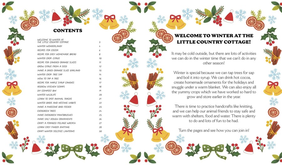 Play & Learn Quarto Activity, Colouring & Sticker Books | Little Country Cottage: A Winter Treasury Of Recipes, Crafts And Wisdom