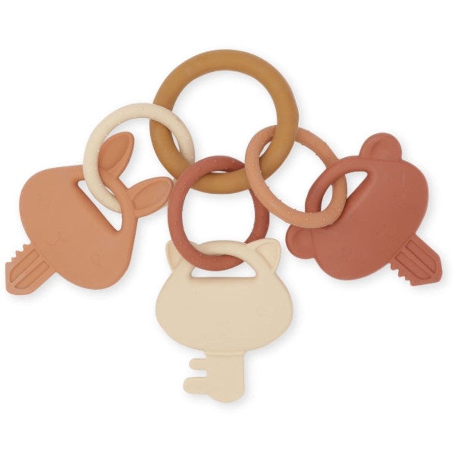 Gifts Konges Slojd Gifts For Newborns | Silicone Ki Keys | Brown Clay