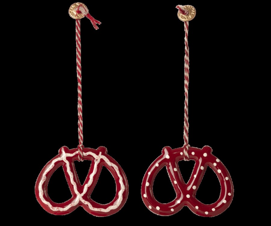 Gifts Maileg Gifts For Newborns | Pretzel Metal Ornament Set