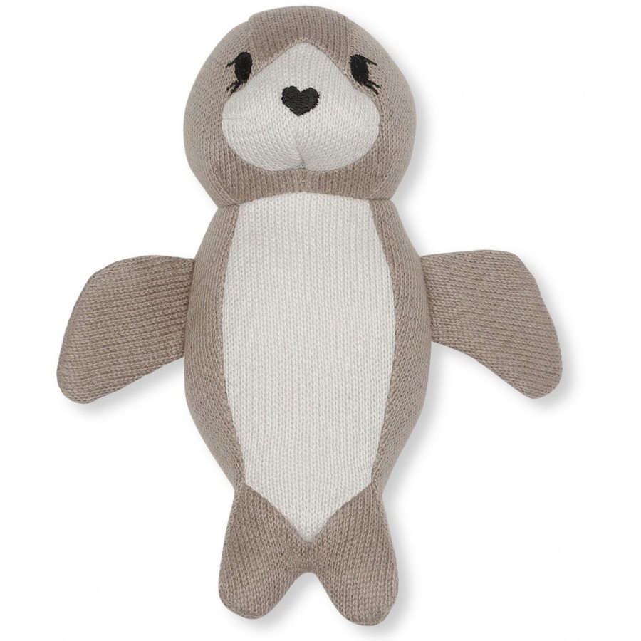 Baby Konges Slojd Rattles & Pram Toys | Organic Cotton Mini Seal Rattle