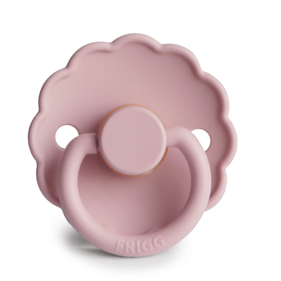 @Home FRIGG Valentines | Frigg Daisy Natural Rubber Pacifier Size 1 | 0-6 Months | 1Pc - Baby Pink