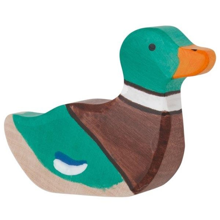 Play & Learn Holztiger Wooden Toys | Swimming Drake Wooden Figure