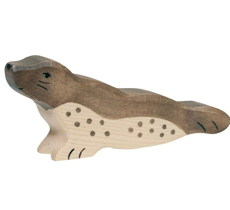 Gifts Holztiger Little Treats | Head Forward Seal Wooden Figure