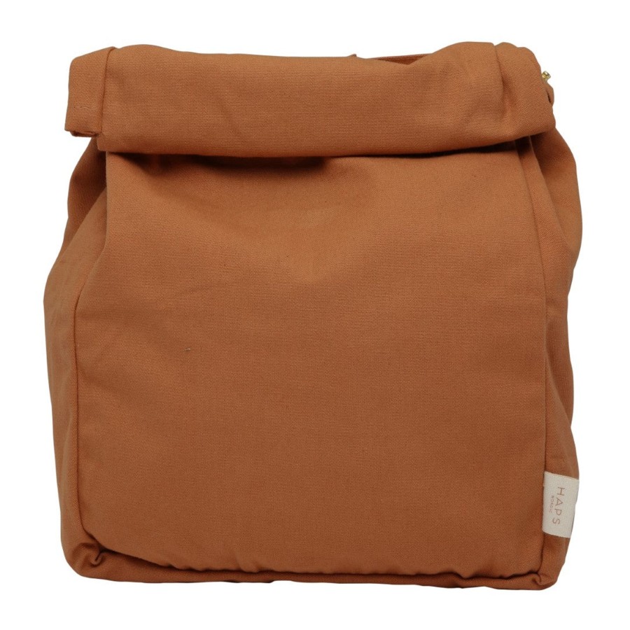 @Home Haps Nordic Lunch Bag & Box | Organic Cotton Canvas Lunch Bag | Terracotta