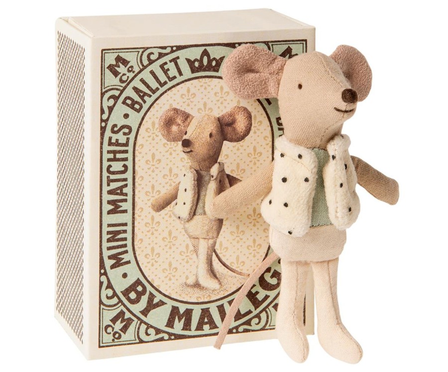 Gifts Maileg Little Treats | Dancer Little Brother Mouse In Matchbox