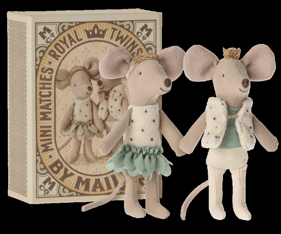 Gifts Maileg Little Treats | Royal Twins Mice Little Sister And Brother Mouse In Matchbox